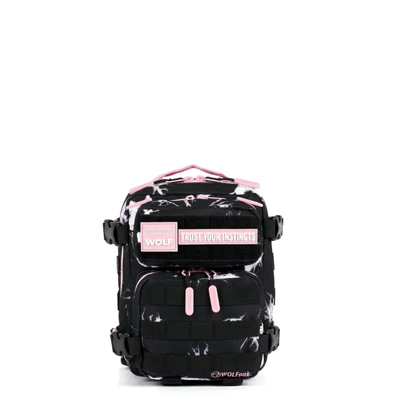 9L Backpack Mini Black Lightning Knockout Pink