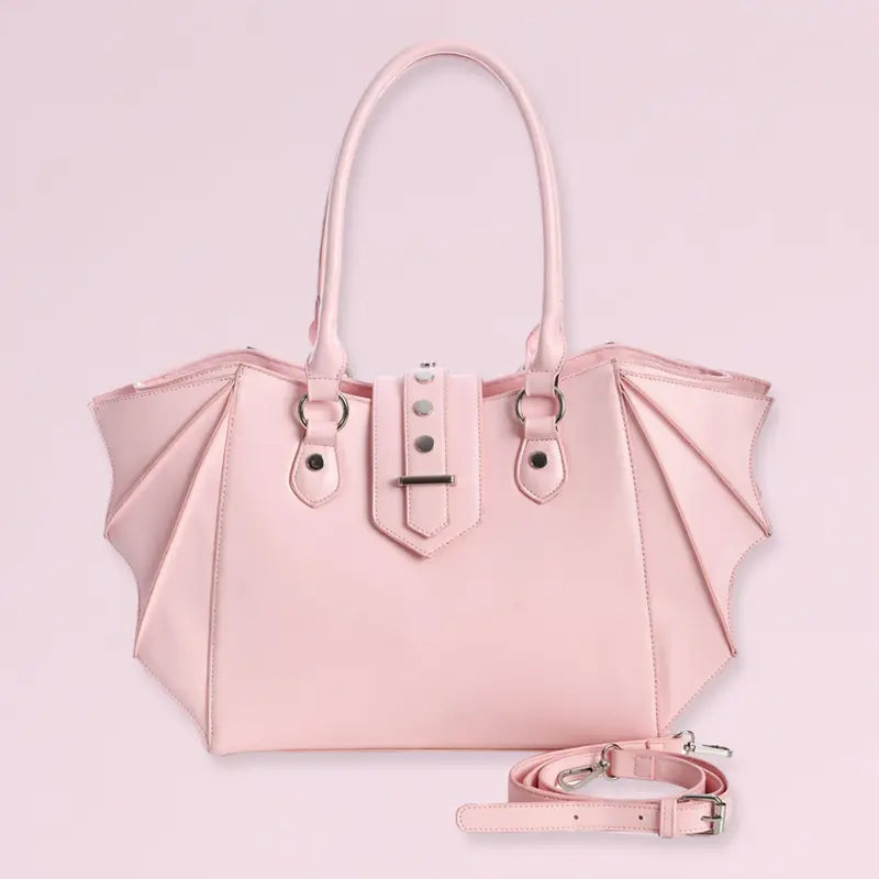 Pink Bat Wing Convertible Shoulder Bag