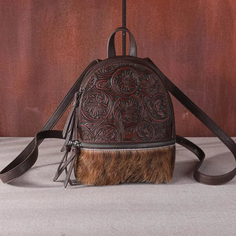 Trinity Ranch Hair-On Cowhide Collection Mini Backpack