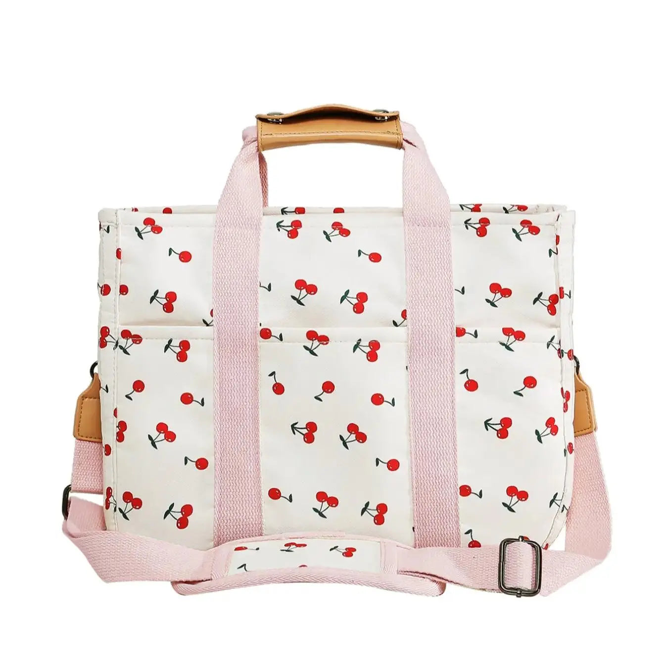 Solid Color/Flower & Fruit & Heart Pattern Summer 2024 Everything Tote Bag for Women, Large Capacity Work Tote Bag, Travel Essentials, Multiple Pocket Work Bag