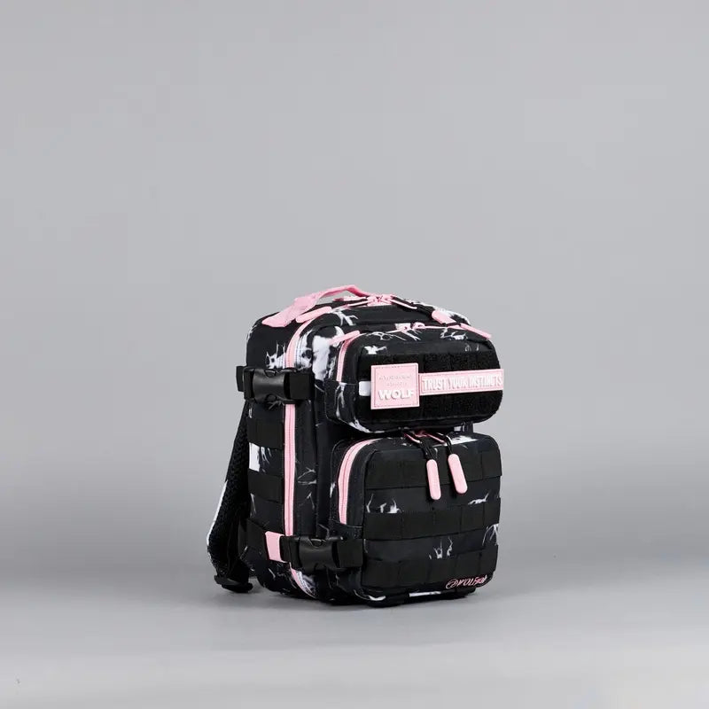 9L Backpack Mini Black Lightning Knockout Pink