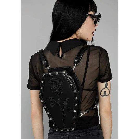 Rose Resurrection Coffin Backpack